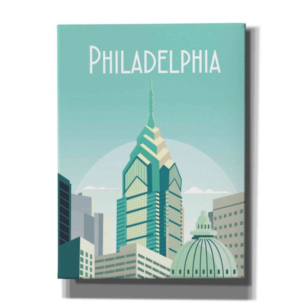 Philadelphia  by Arctic Frame Studio, Canvas Wall Art Online now