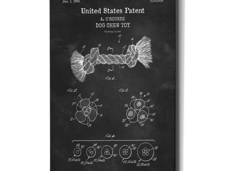 Dog Chew toy Blueprint Patent Chalkboard,  Canvas Wall Art Online now