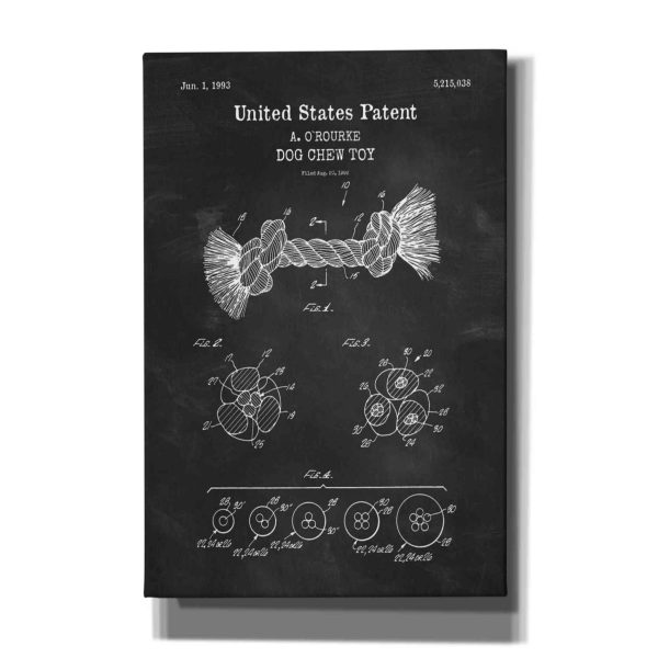 Dog Chew toy Blueprint Patent Chalkboard,  Canvas Wall Art Online now