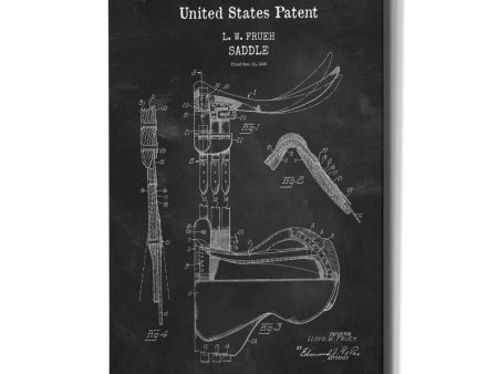 Saddle Blueprint Patent Chalkboard,  Canvas Wall Art Discount