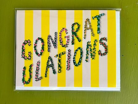 Congratulations Stripes Card on Sale