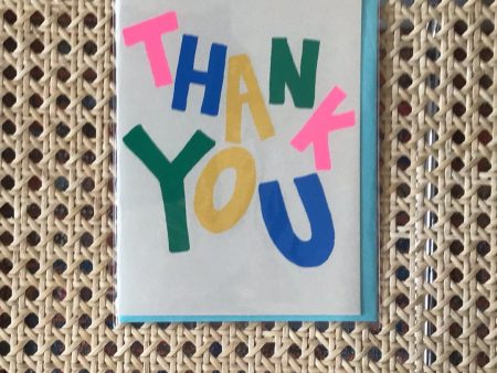 Thank You Bright Colors Card Online Sale