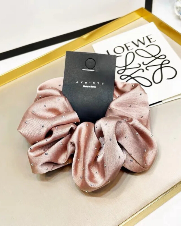 Frotka do włosów scrunchie z połyskującymi drobinkami For Cheap