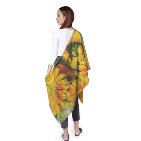 Autumn Bouquet Natural Cotton Scarf$38 Supply