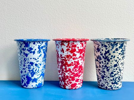 Enamel Splatterware Tumbler For Sale