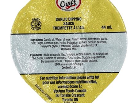 SAUCE CRAFT - GARLIC DIPPING 96x44 ML Supply