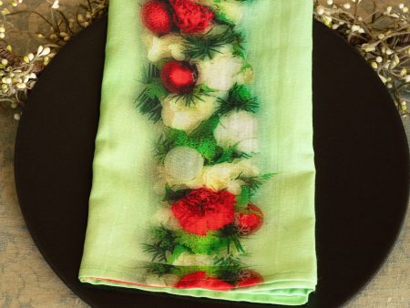 Christmas Lei Cotton Linen Napkinsset of 4$50 One set left Online now