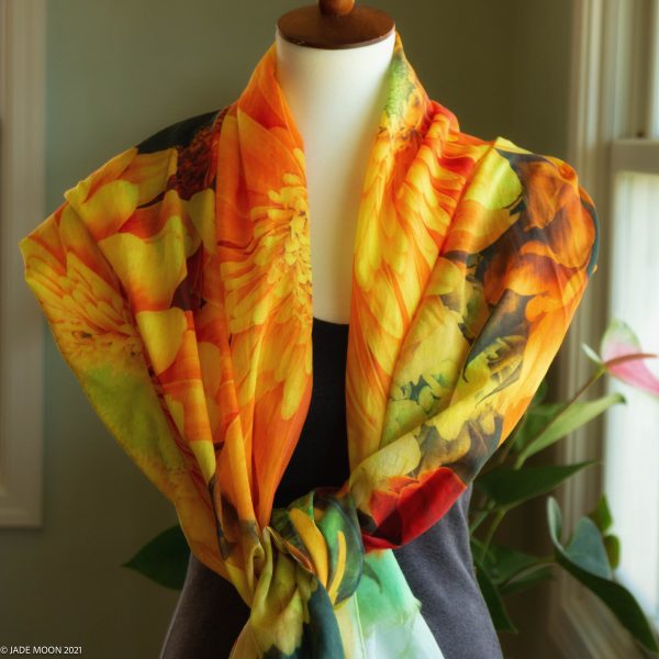 Autumn Bouquet Natural Cotton Scarf$38 Supply