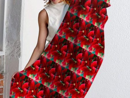 Poinsettias Modal Scarf $60 SOLD OUT Discount