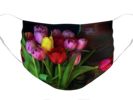 Tulips and Raku Vase - Face Mask Online Hot Sale