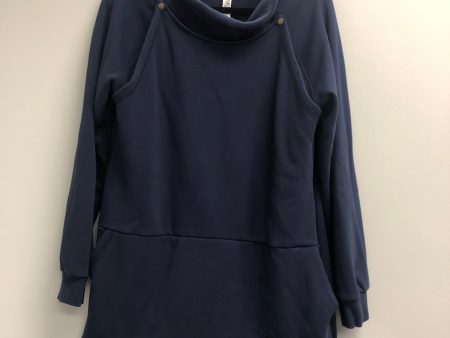 Outlet 7053 - Latched Mama Harbor Snap Nursing Pullover - Navy - 1X on Sale