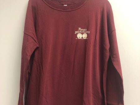 Outlet 6797 - Latched Mama Deluxe Crewneck Nursing Pullover - Maroon - M L For Cheap